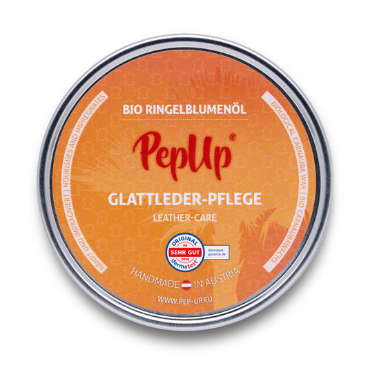 Pep*Up Glattleder-Pflege mit Bio-Ringelblumenöl & Bio-Carnabauwachs